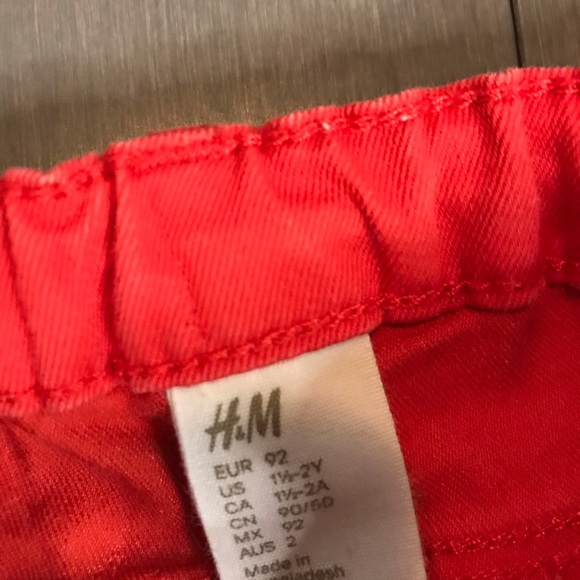 HM toddler baby girl red dressy pants - Picture 3 of 7